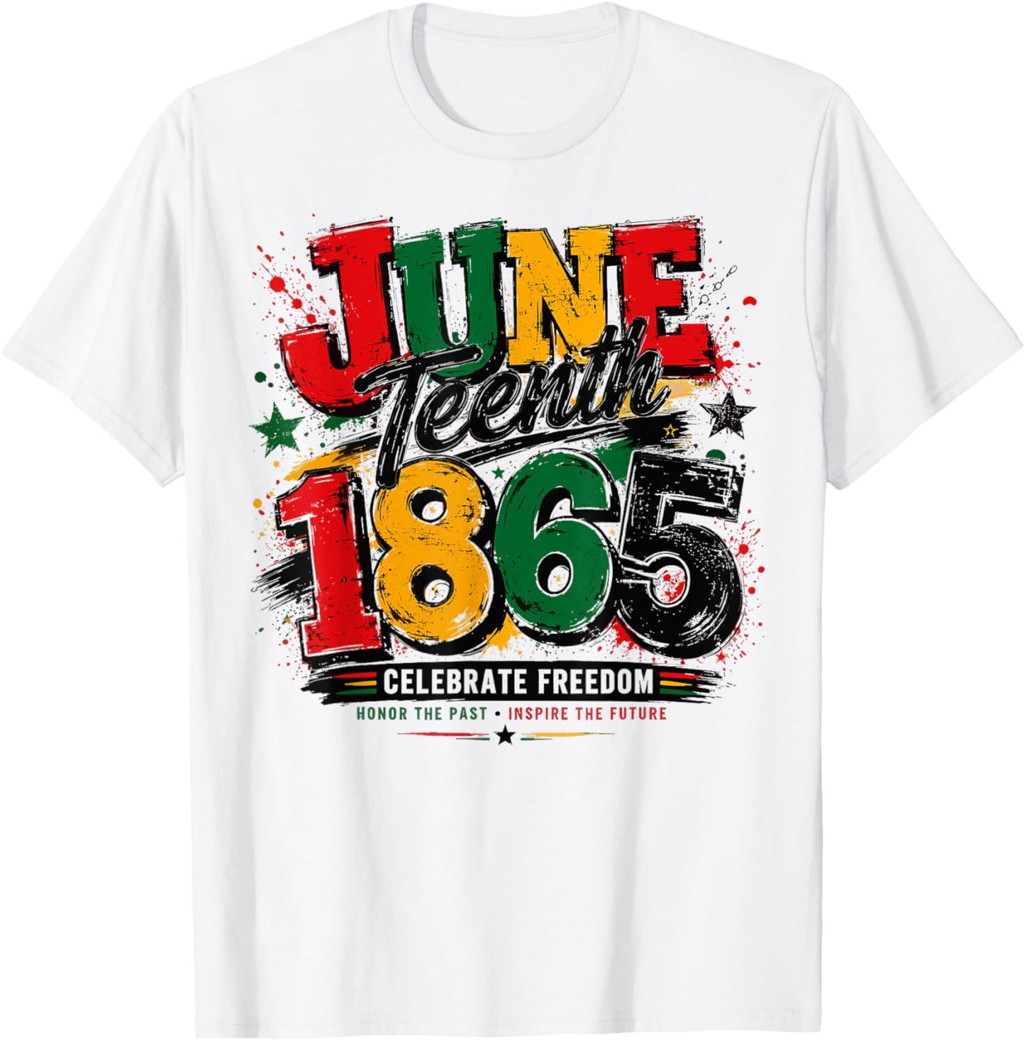 Juneteenth 1865 Celebrate Freedom African American Black T-Shirt - T-Shirt | White