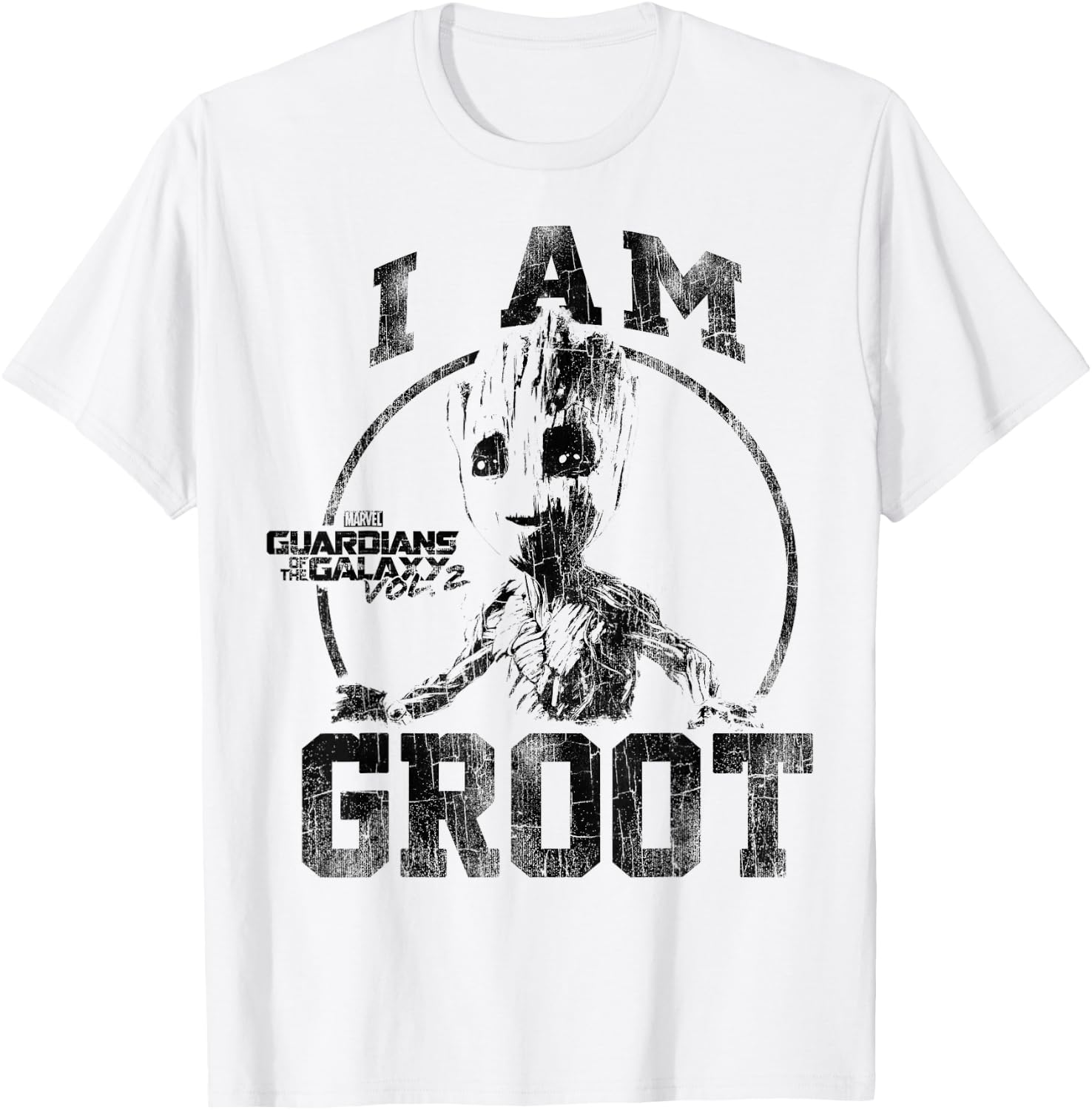 Marvel Guardians Vol.2 I Am Groot Collegiate Vintage T-Shirt - T-Shirt | White