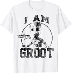 Marvel Guardians Vol.2 I Am Groot Collegiate Vintage T-Shirt - T-Shirt | White