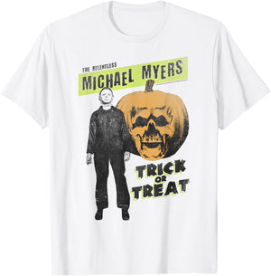 Halloween The Relentless Michael Myers Trick Or Treat T-Shirt - T-Shirt | White