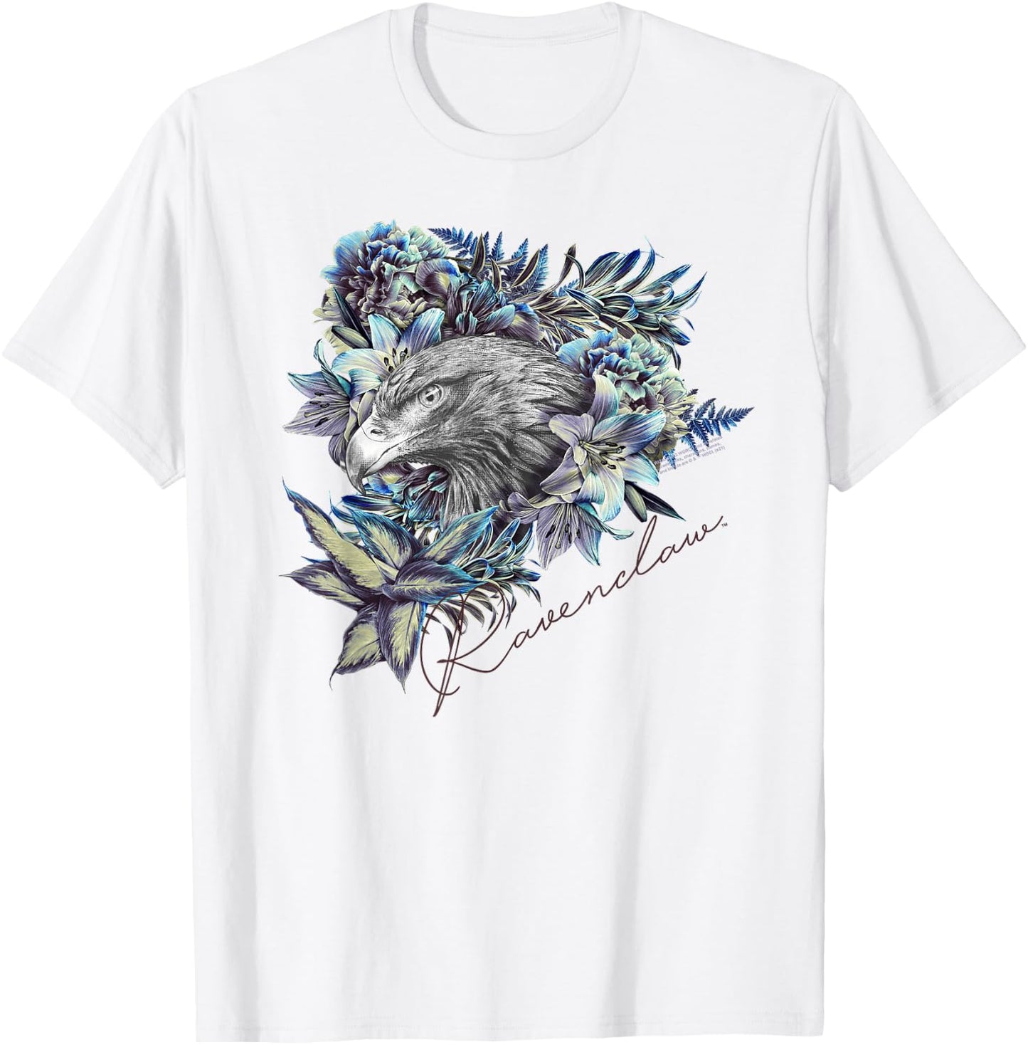 Harry Potter Ravenclaw Floral Eagle Mascot T-Shirt - T-Shirt | White