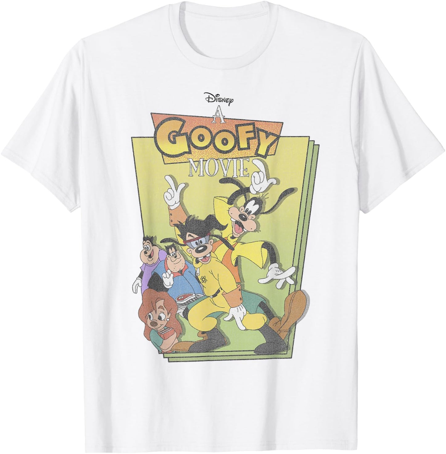 Disney A Goofy Movie Max Powerline Dance Logo Small T-Shirt - T-Shirt | White