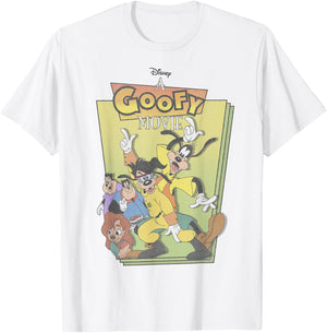Disney A Goofy Movie Max Powerline Dance Logo Small T-Shirt - T-Shirt | White