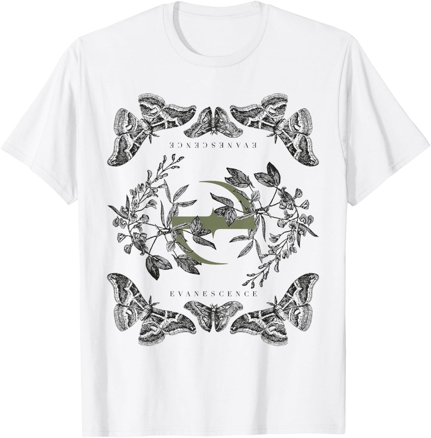 Evanescence – Synthesis Moth T-Shirt - T-Shirt | White