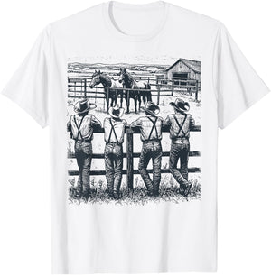 Western Country Rodeo Southern Vintage Cowboy Men Women Kid T-Shirt - T-Shirt | White