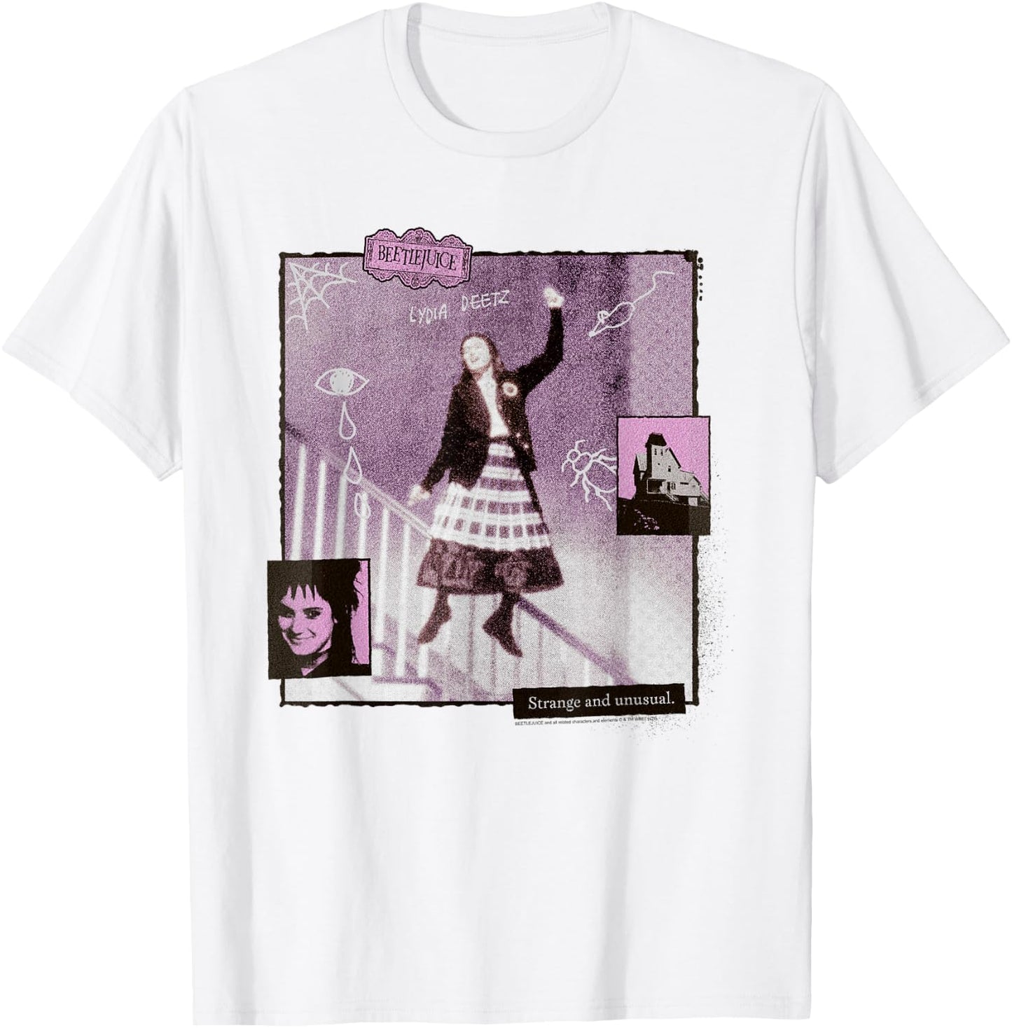 Beetlejuice Lydia Deetz Dance Vintage Collage Movie T-Shirt - T-Shirt | White