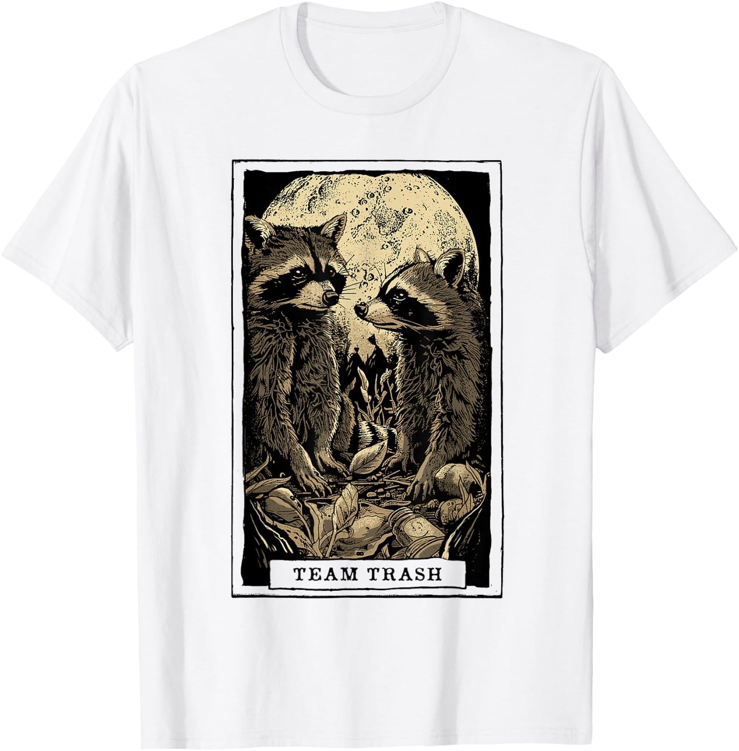 Tarot Card Shirt Raccoon Team Trash Major Arcana Tarot Card T-Shirt - T-Shirt | White
