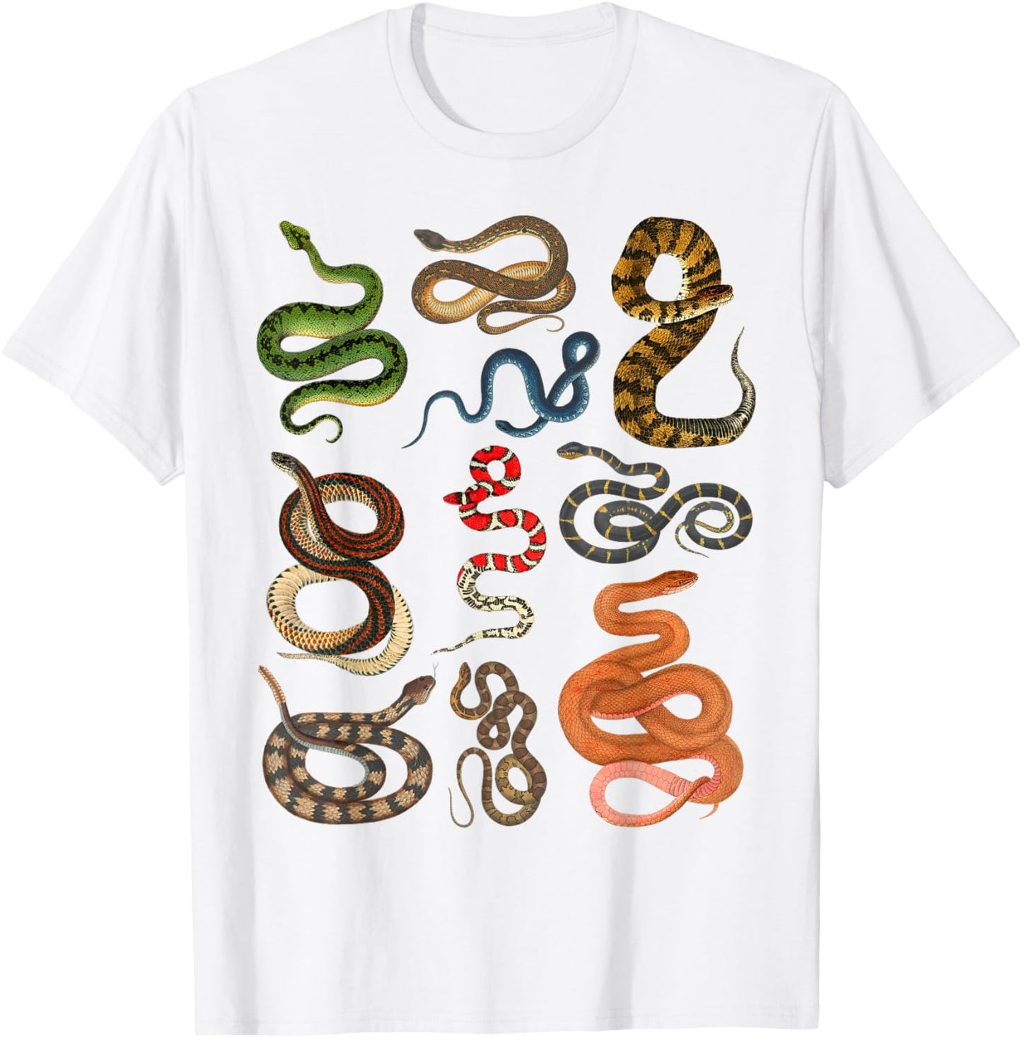 Types Of Snakes Educational Herpetologist Kids Boys Girls T-Shirt - T-Shirt | White