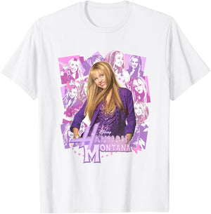 Disney Hannah Montana Epic Iconic Collage Big Chest Poster T-Shirt - T-Shirt | White