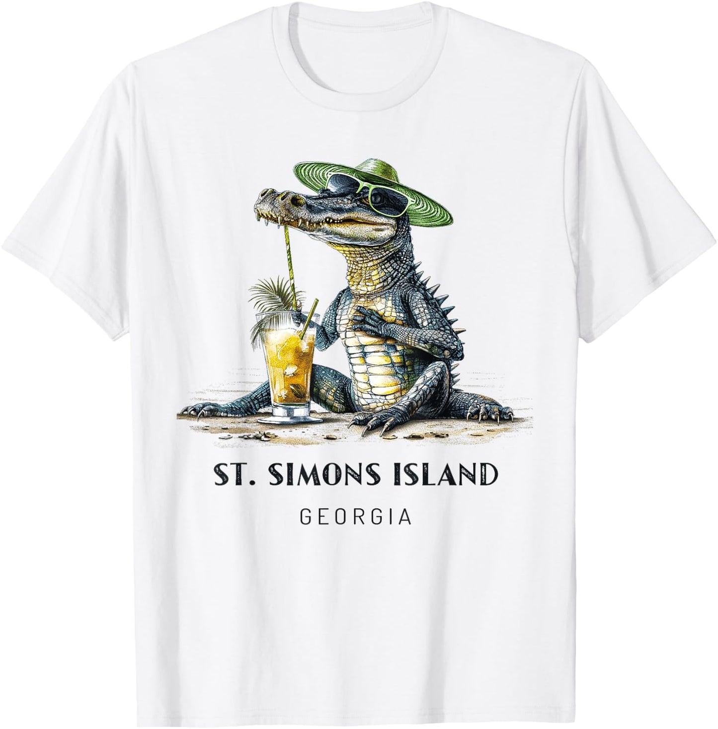 St. Simons Island Georgia T-Shirt - T-Shirt | White