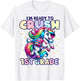Crush 1st Grade Girls Back to School Unicorn First Day Cute T-Shirt - T-Shirt | White