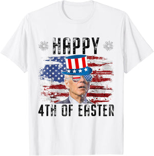 Joe Biden 4th Of July Happy Easter 4th Of July US Flag Men T-Shirt - T-Shirt | White