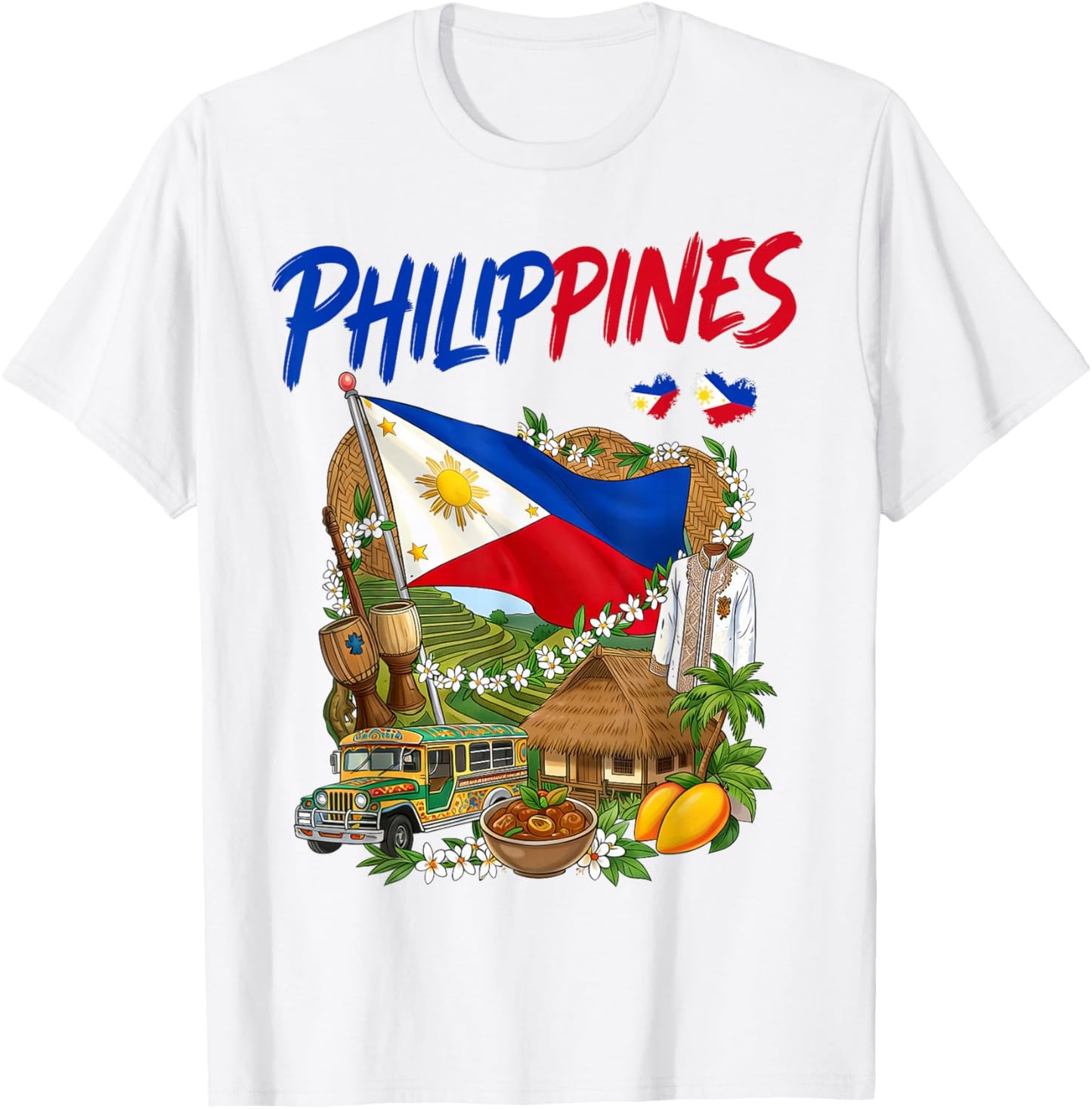 Philippines Heritage Idea for Kids Filipino Flag Themed T-Shirt - T-Shirt | White
