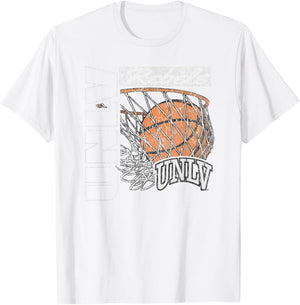 UNLV Rebels Vintage Basketball 90's Red Officially Licensed T-Shirt - T-Shirt | White