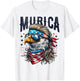 4th of July Patriotic Funny Eagle July 4th USA Murica T-Shirt - T-Shirt | White
