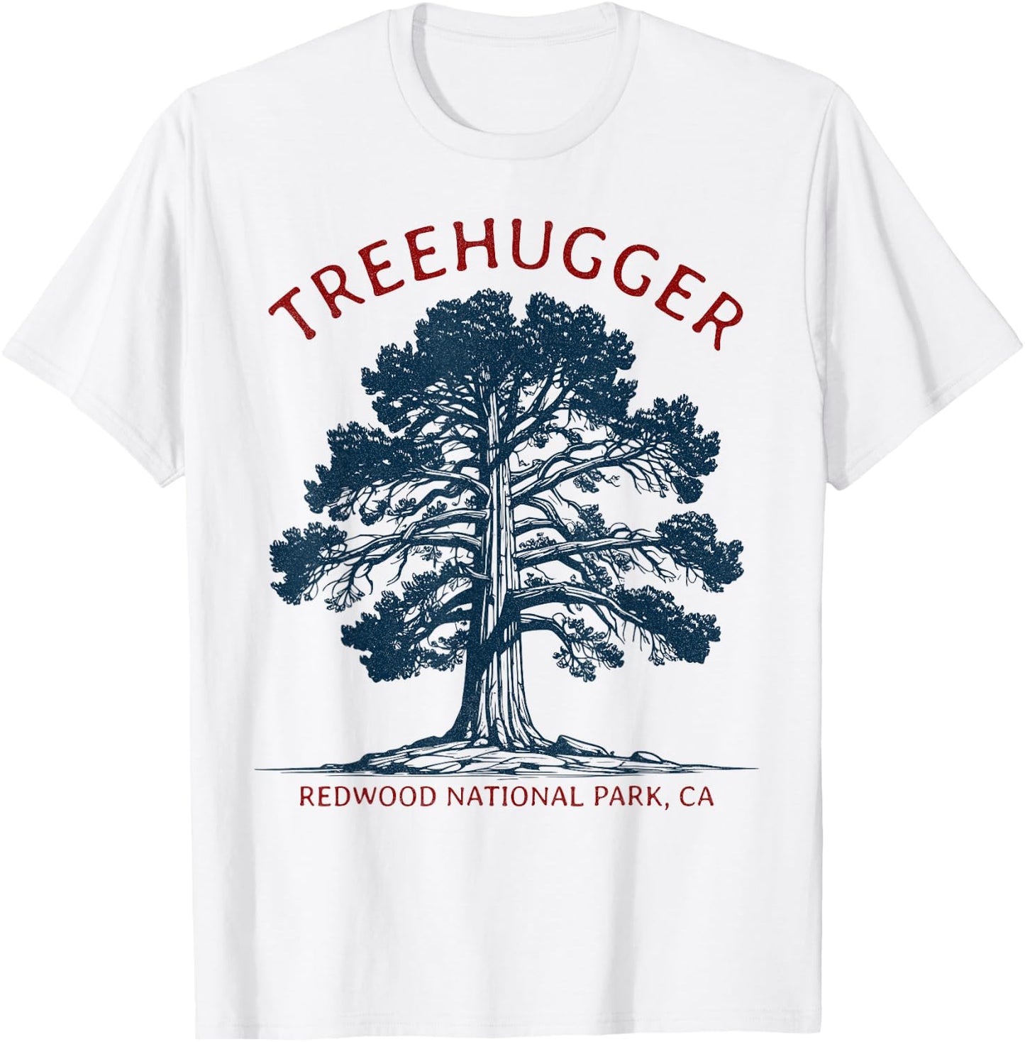 Treehugger, Redwood National Park, USA, California T-Shirt - T-Shirt | White