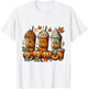 Pumpkin Spice Latte and Fall Coffee Perfect for Thanksgiving T-Shirt - T-Shirt | White