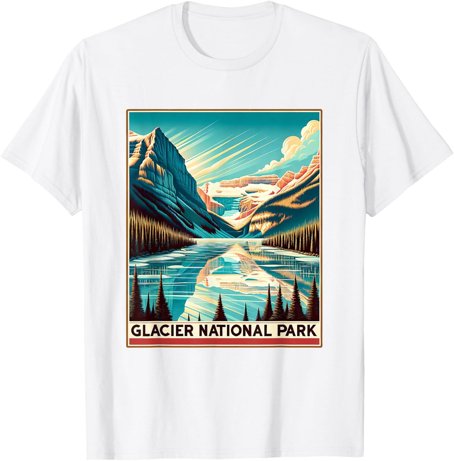 Glacier National Park T-Shirt - T-Shirt | White