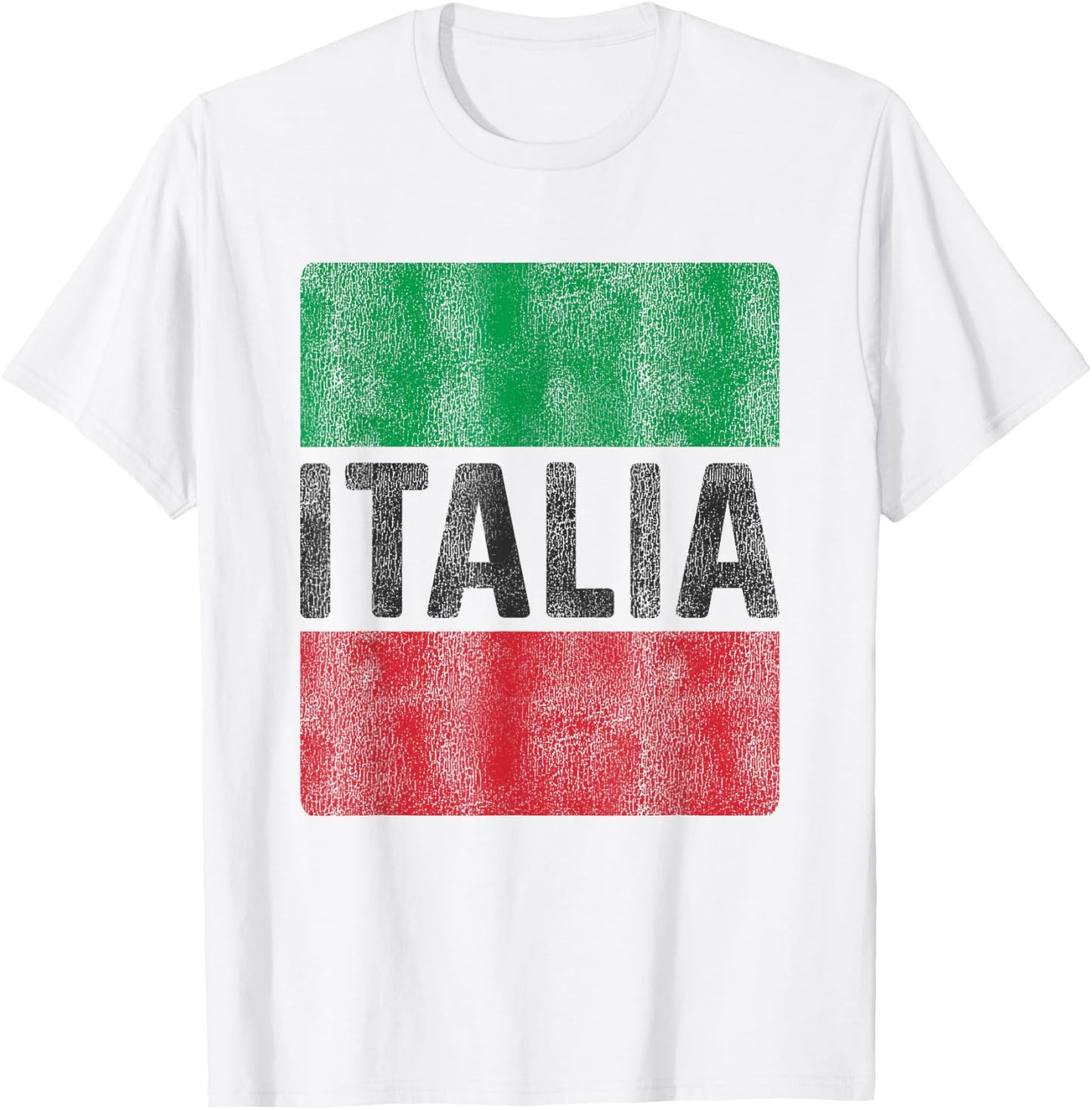 Vintage Italia Flag of Italy Souvenir Italian T-Shirt - T-Shirt | White