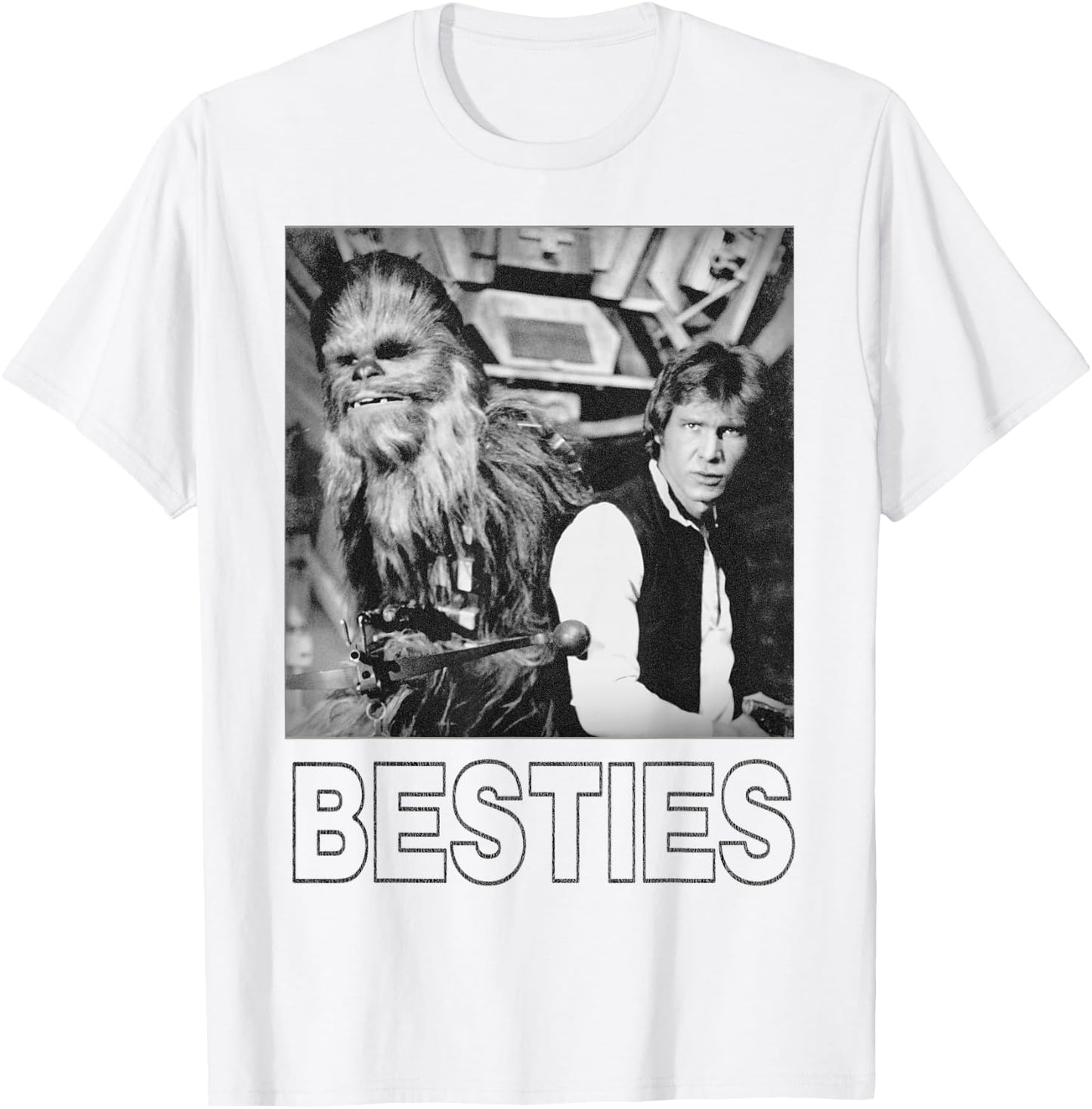Star Wars Han Solo Chewbacca Besties Graphic T-Shirt - T-Shirt | White