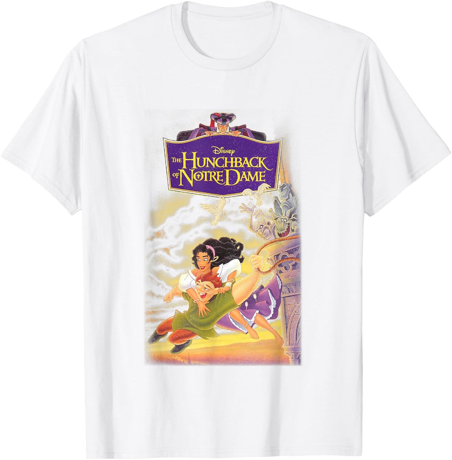 Disney The Hunchback of Notre Dame Iconic Group Shot Cover T-Shirt - T-Shirt | White