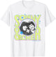 Popfunk Sonny and Cher Retro Circle Logo , Small, Grey T-Shirt - T-Shirt | White