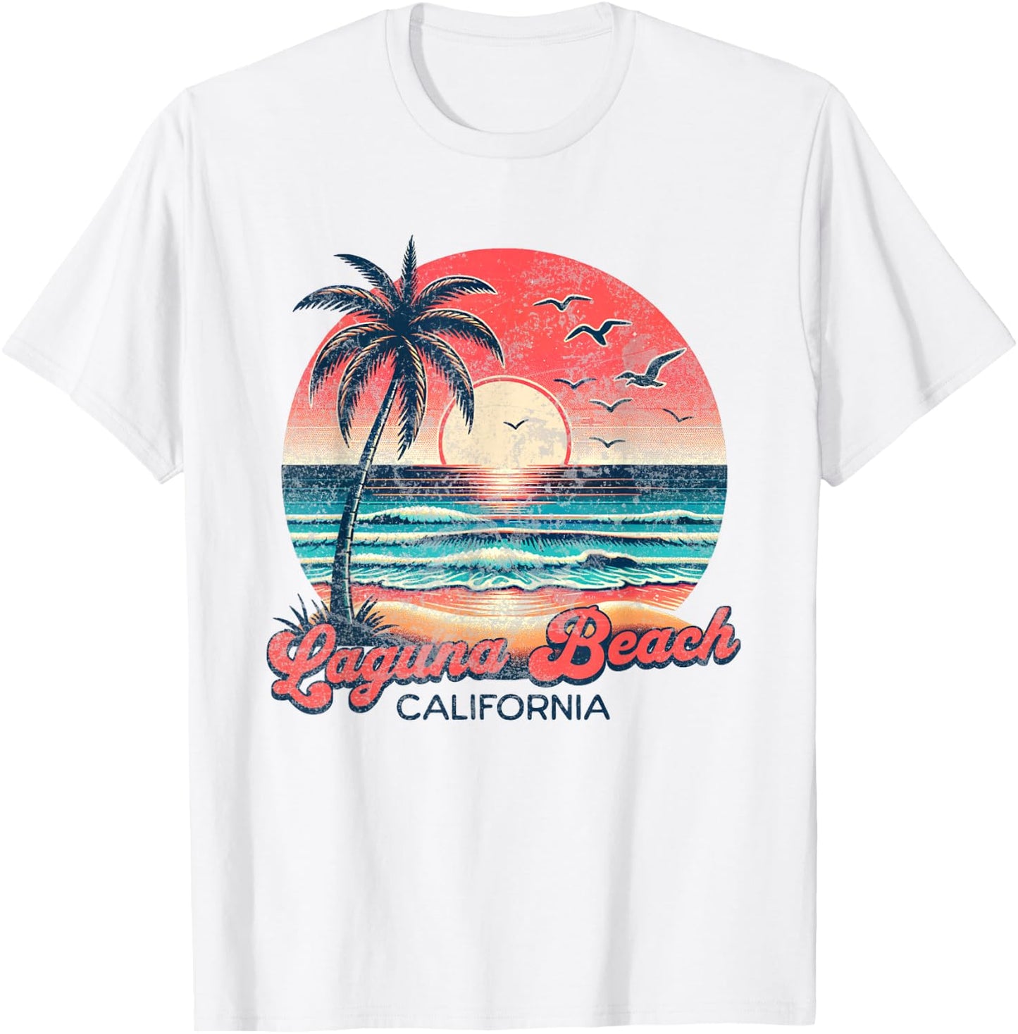 Laguna Beach Women Girls Kids T-Shirt - T-Shirt | White