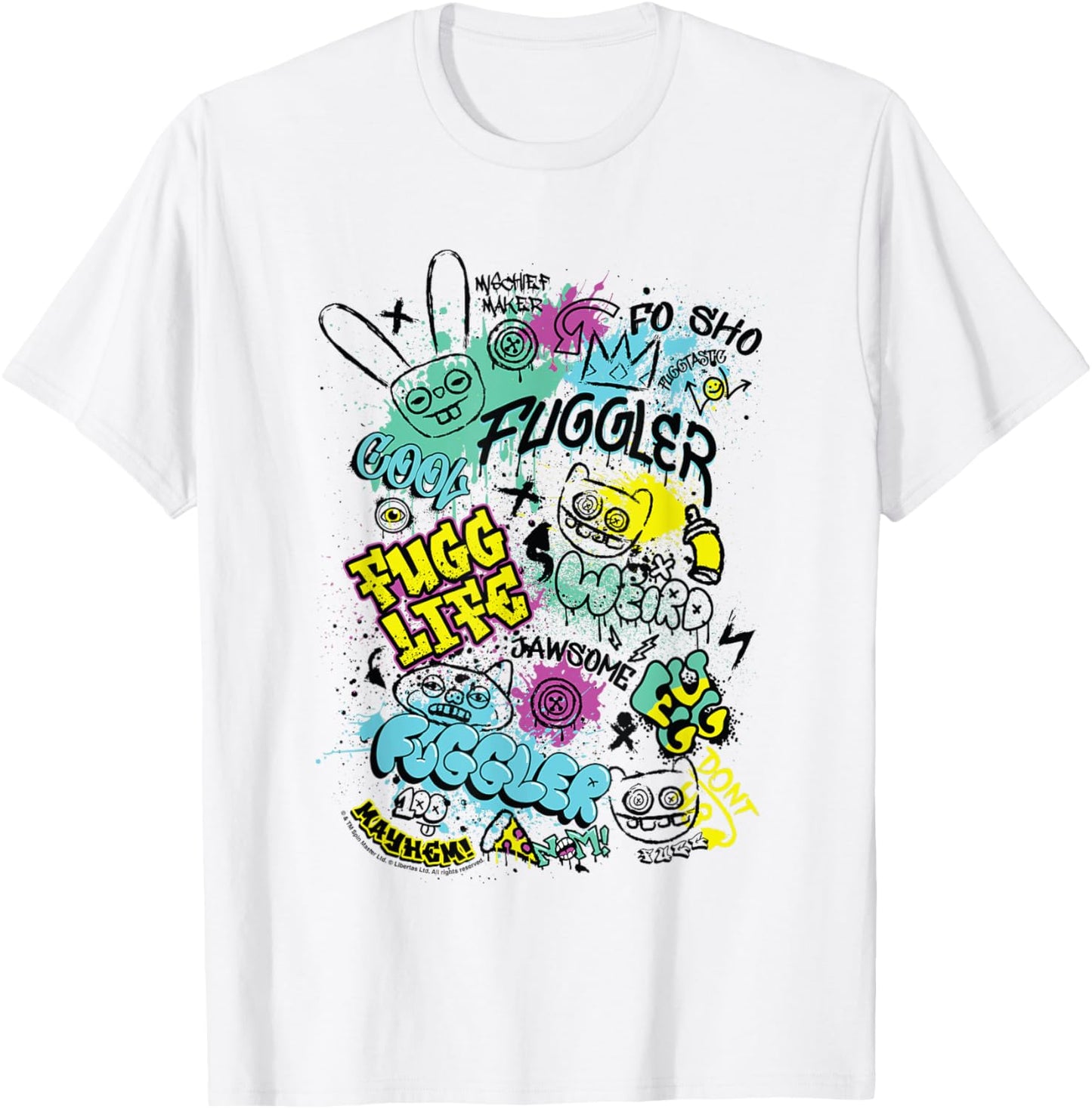 Fuggler Funny Ugly Monsters Graffiti Tags T-Shirt - T-Shirt | White