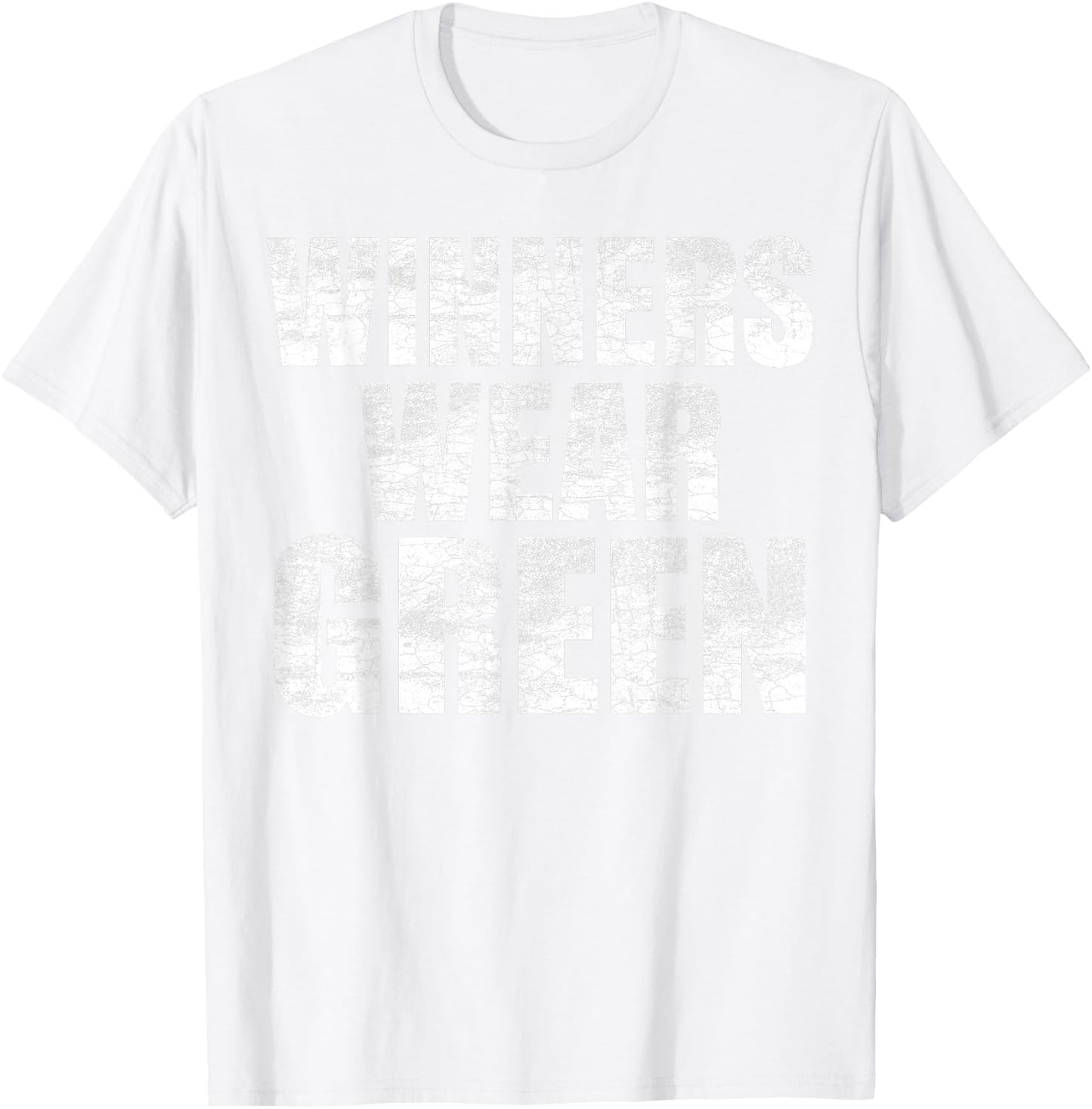 Winners Wear Green Color War Camp Team Game Competition T-Shirt - T-Shirt | White