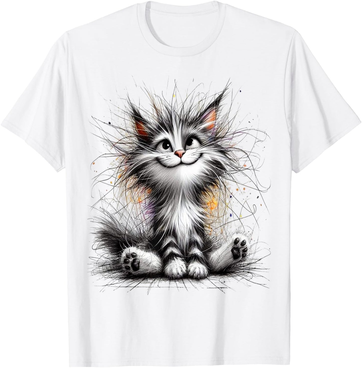 Funny Cat - Smile - Cute Pet Cat lover Women T-Shirt - T-Shirt | White