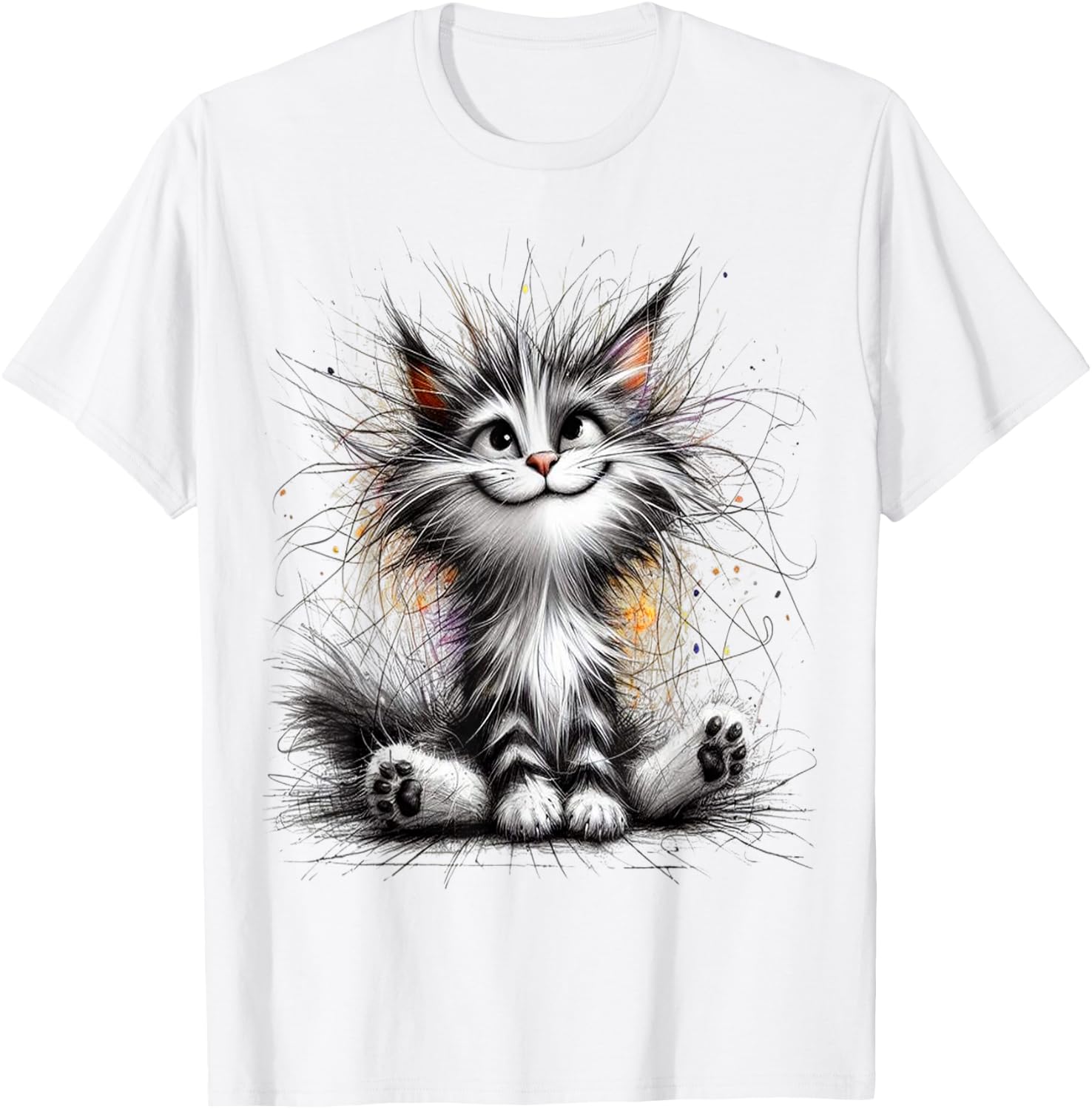 Funny Cat - Smile - Cute Pet Cat lover Women T-Shirt - T-Shirt | White