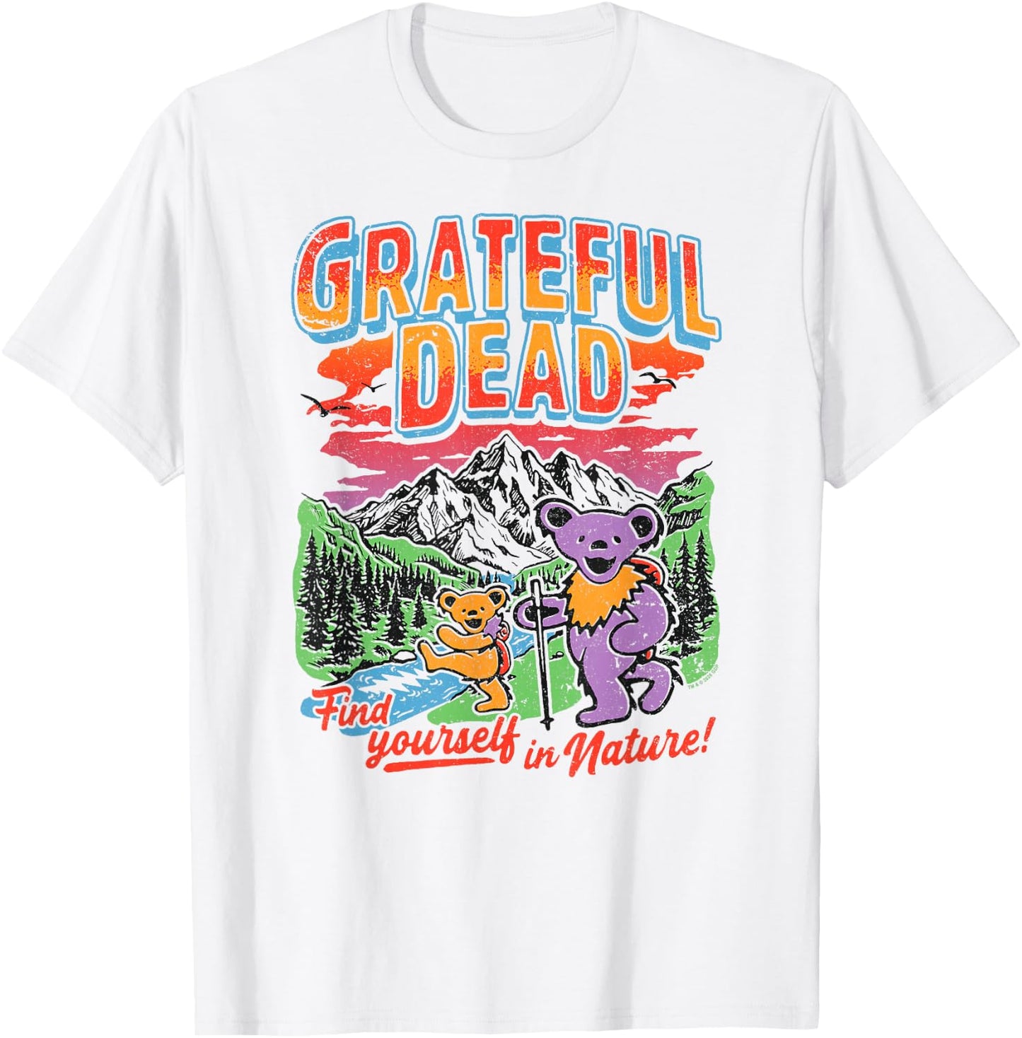 Grateful Dead Find Yourself in Nature Hiking Bears Band T-Shirt - T-Shirt | White