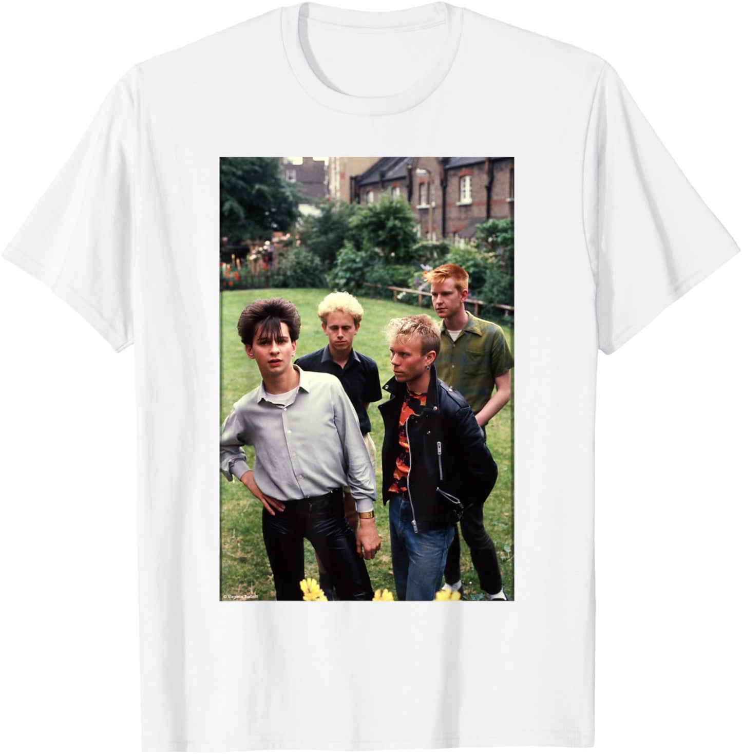 Depeche Mode Band Portrait 80s By Virginia Turbett T-Shirt - T-Shirt | White