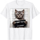 Funny Cat Meme Police Lineup I Didn't Do It Angry Kitten Men Women Kids T-Shirt - T-Shirt | White
