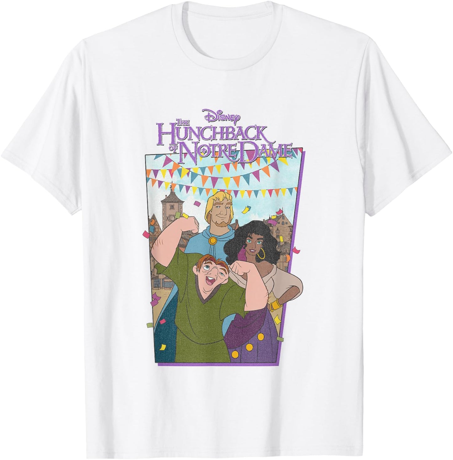 Disney The Hunchback of Notre Dame Iconic Group Shot Poster T-Shirt - T-Shirt | White