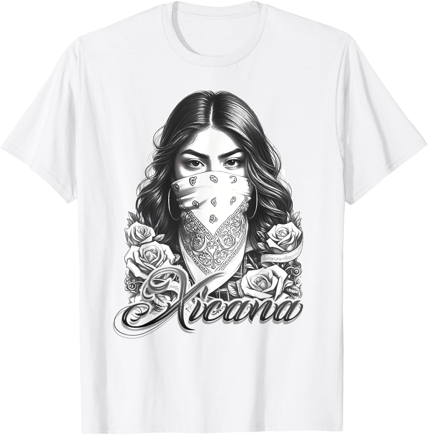 XICANA Chicana Shirt Tattoo Chicano Art Cholo T-Shirt - T-Shirt | White