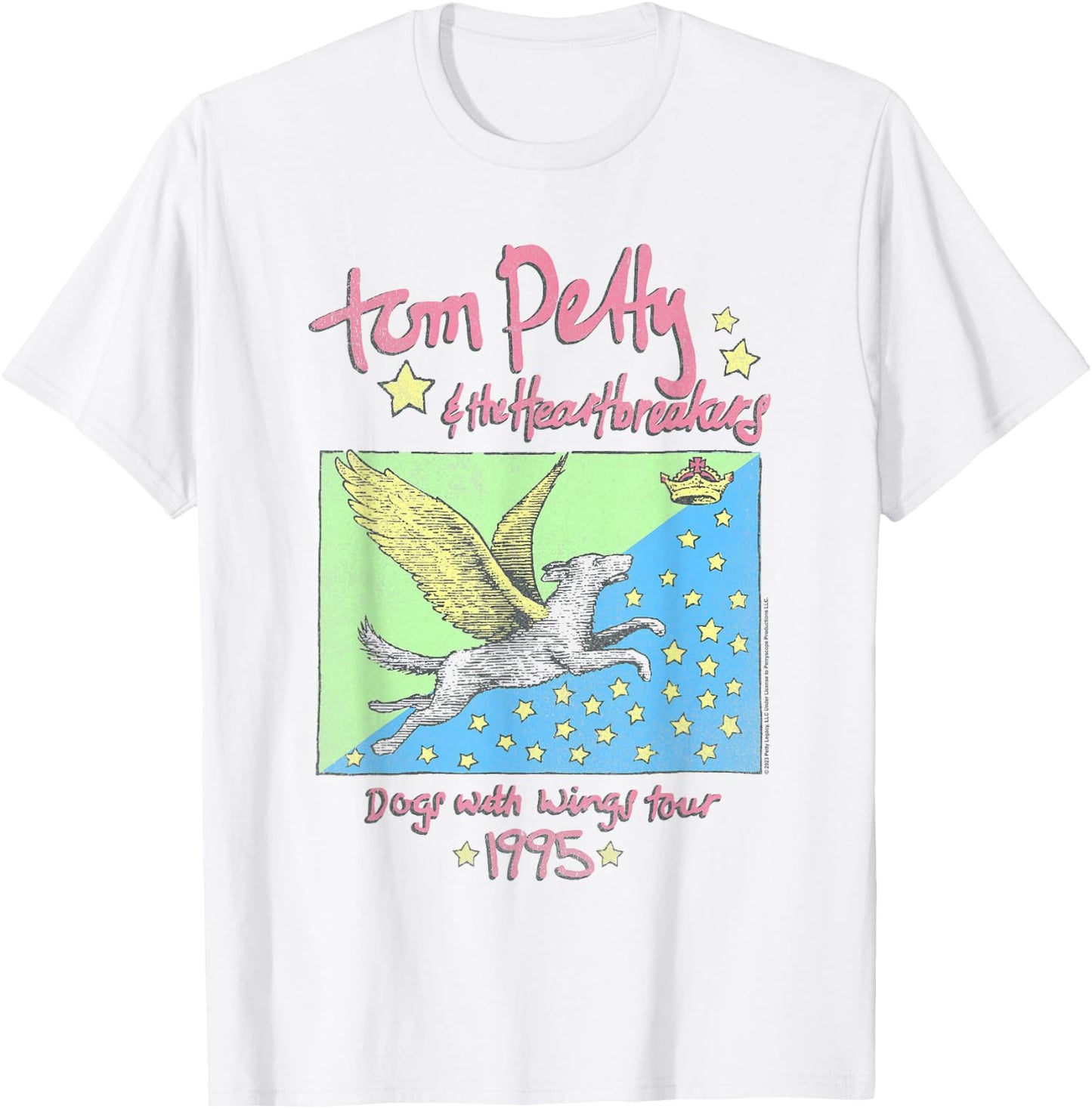 Tom Petty Dogs With Wings Tour 1995 T-Shirt - T-Shirt | White
