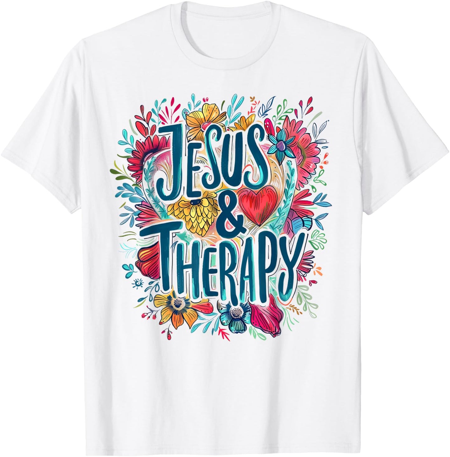 Jesus and Therapy T-Shirt - T-Shirt | White
