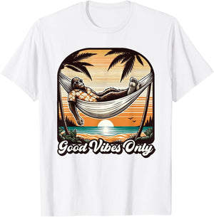 Funny Bigfoot Sasquatch Hawaiian Retro Beach Vacation Men T-Shirt - T-Shirt | White