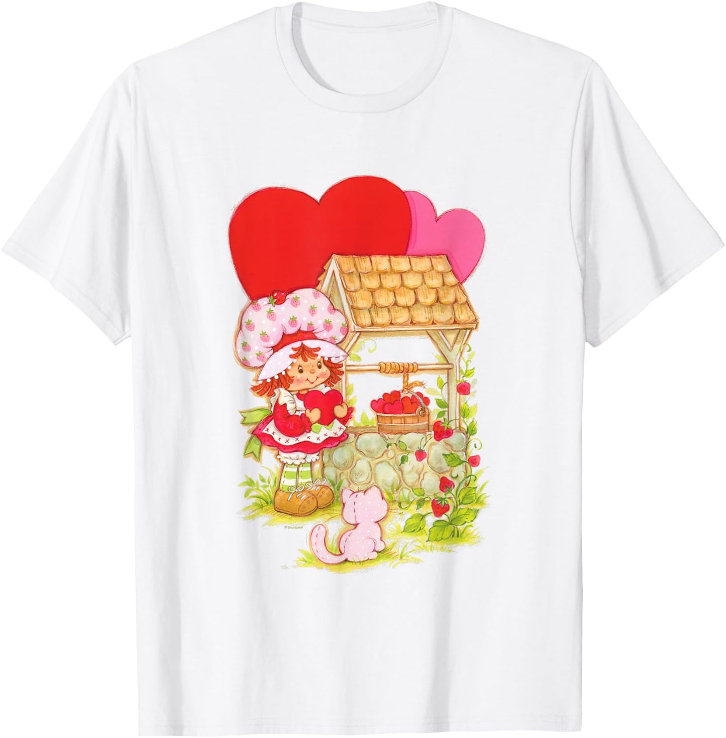 Strawberry Shortcake & Custard By Well Valentine's Day T-Shirt - T-Shirt | White