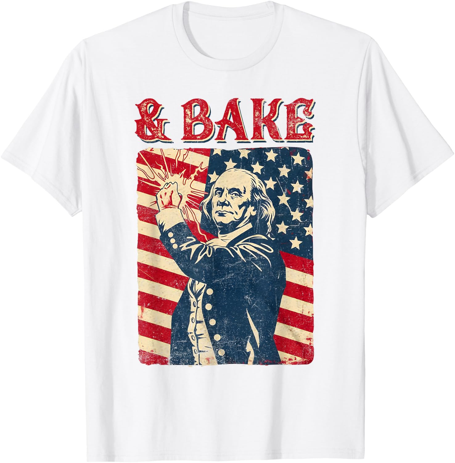 Funny Shake And Bake 4th of July Couple Matching T-Shirt - T-Shirt | White