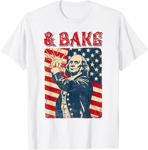 Funny Shake And Bake 4th of July Couple Matching T-Shirt - T-Shirt | White