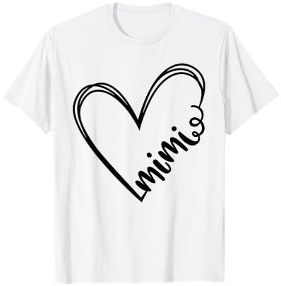 Mimi Heart Grandma Women For Christmas Mother's Day T-Shirt - T-Shirt | White