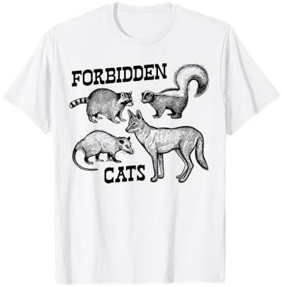 Vintage Forbidden Cats Animals Lover T-Shirt - T-Shirt | White