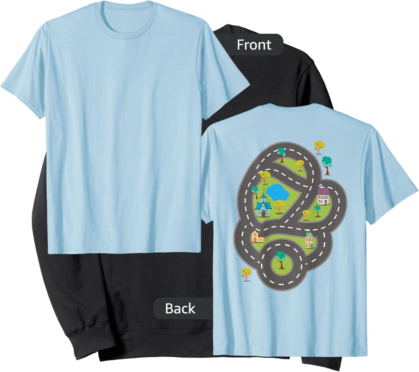 Roads on Back for Kids to Drive Toy Cars Sweatshirt - Sweatshirt | Black