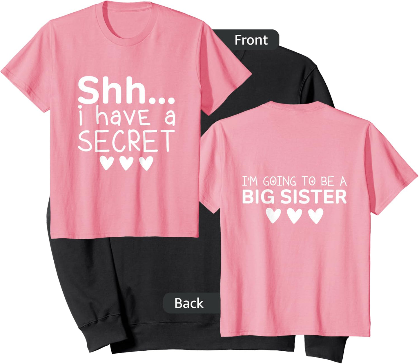 Kids I Have A Secret Big Sister Future Big Sister for Toddler Sweatshirt - Sweatshirt | Black