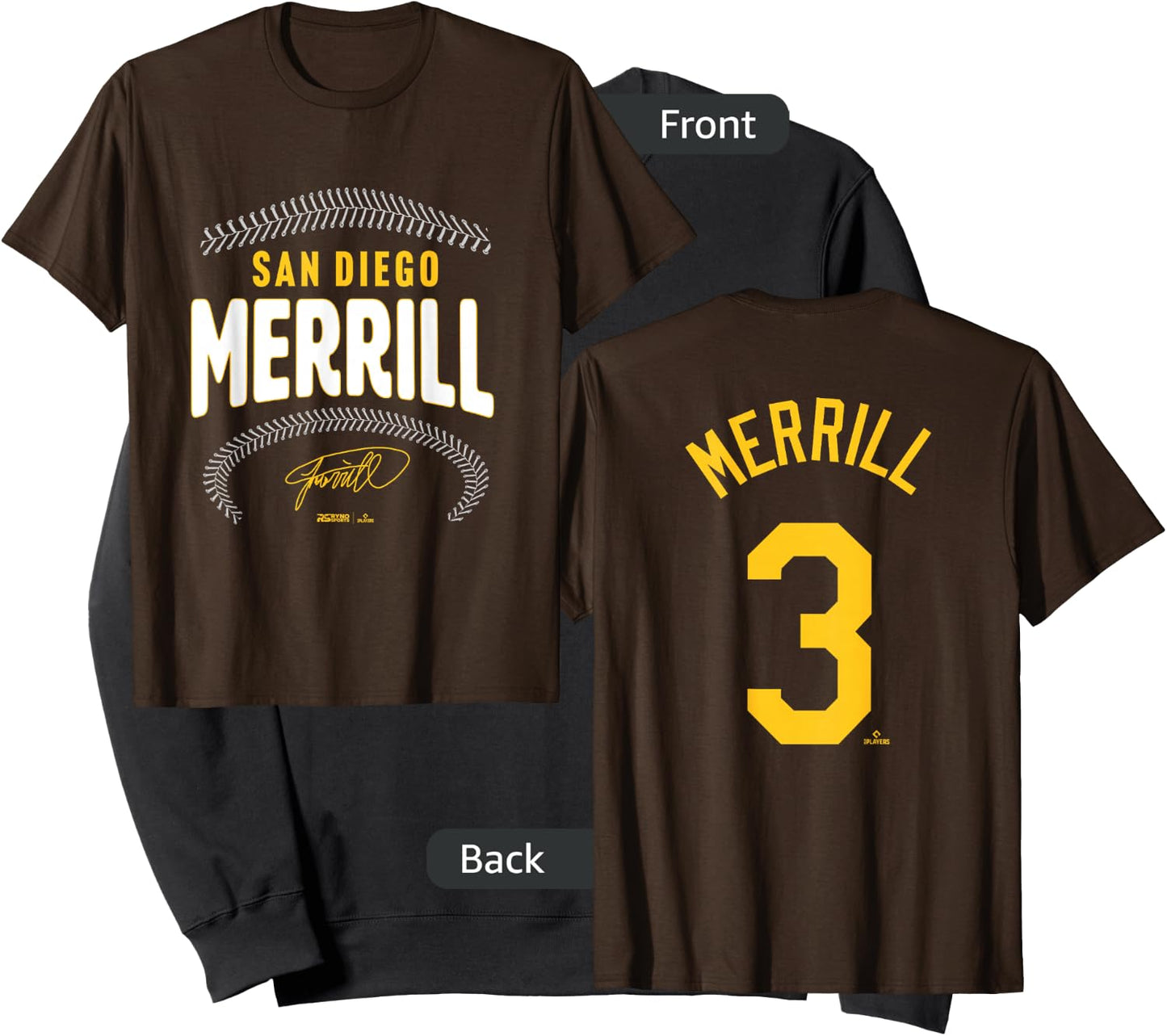 Jackson Merrill San Diego Name & Number (Front&Back) MLBPA Sweatshirt - Sweatshirt | Black