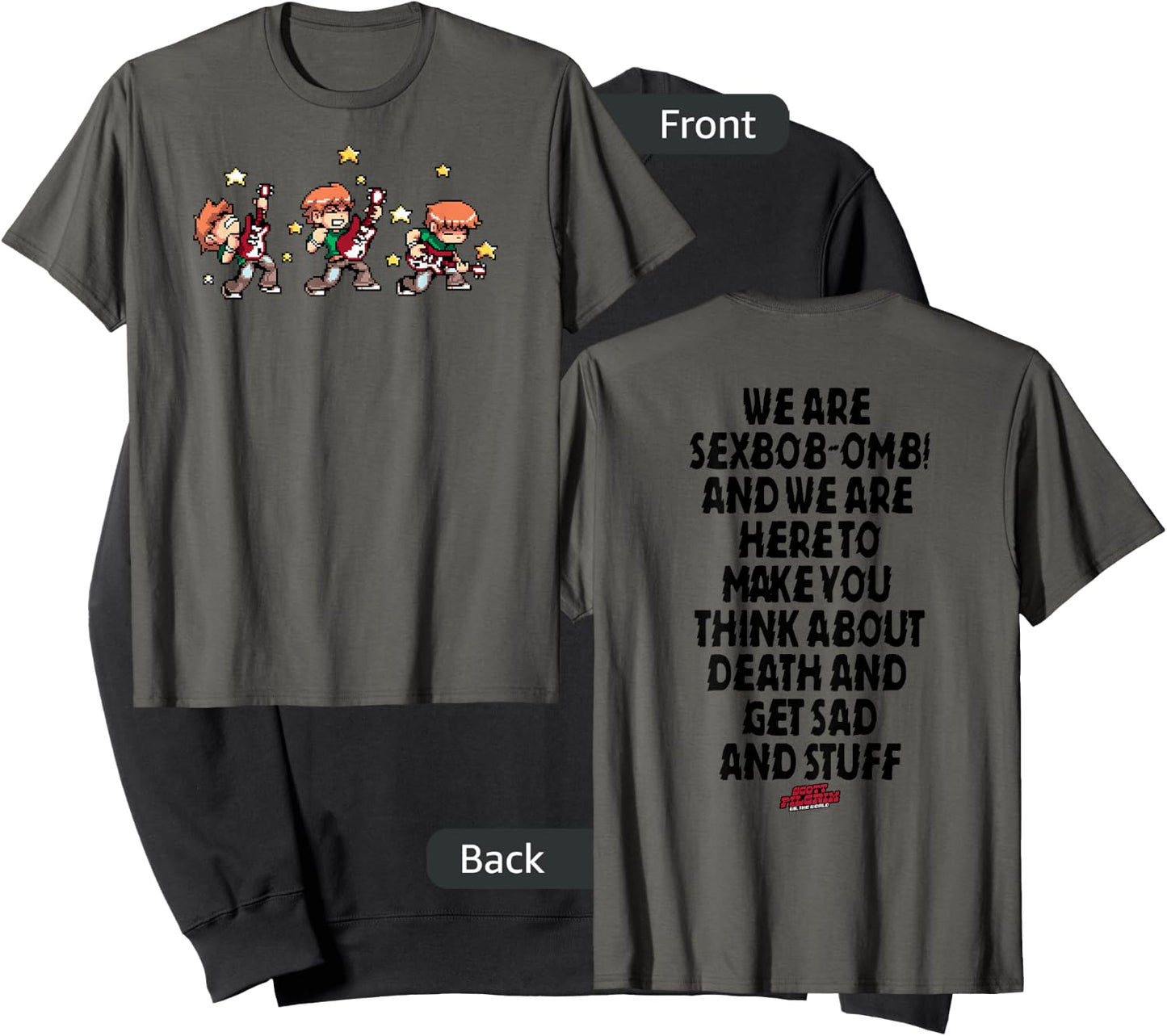 Scott Pilgrim Vs. The World Sexbob-Omb Scott Front & Back Sweatshirt - Sweatshirt | Black