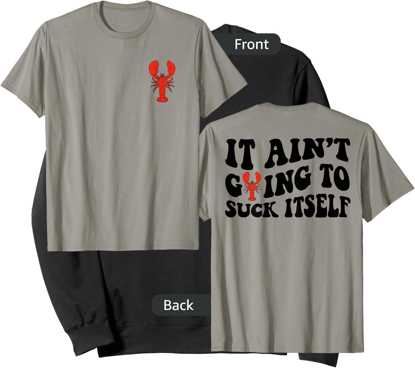 It Ain’t Going To Suck Itself Crawfish Funny Retro Wavy Sweatshirt - Sweatshirt | Black