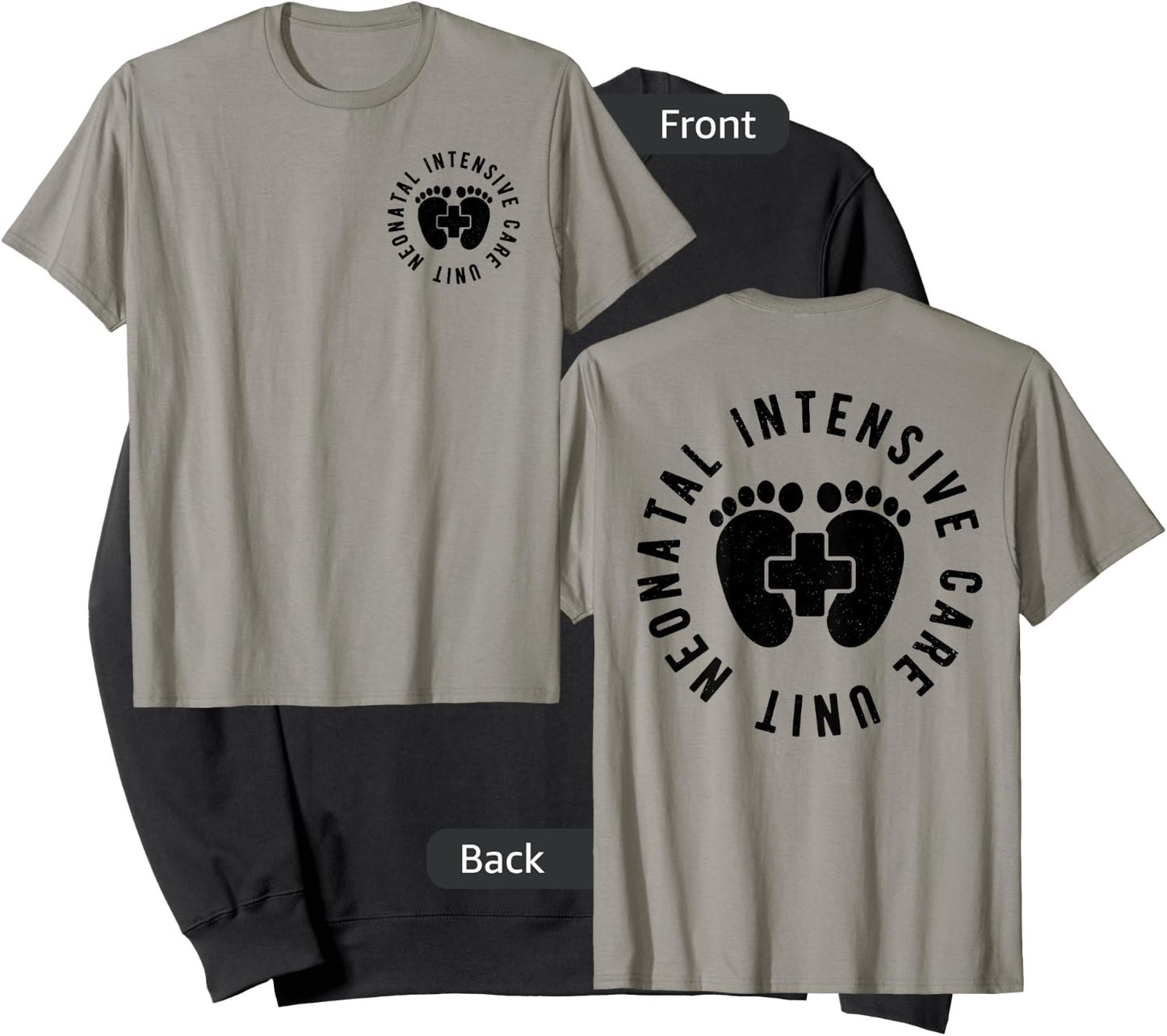 Neonatal Intensive Care Unit NICU Nurse Appreciation 2 Sided Sweatshirt - Sweatshirt | Black